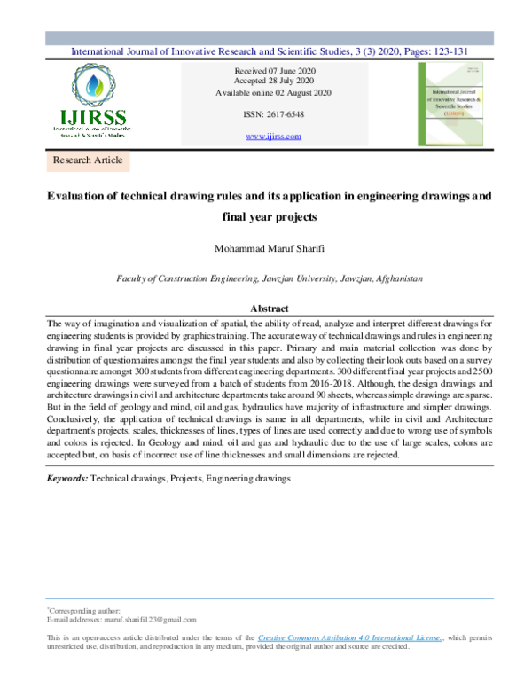 (PDF) Evaluation of technical drawing rules and its application in