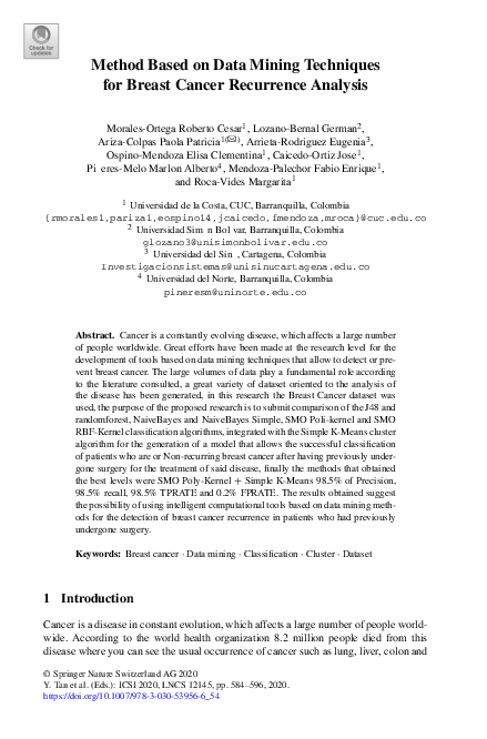(PDF) Method Based on Data Mining Techniques for Breast Cancer ...