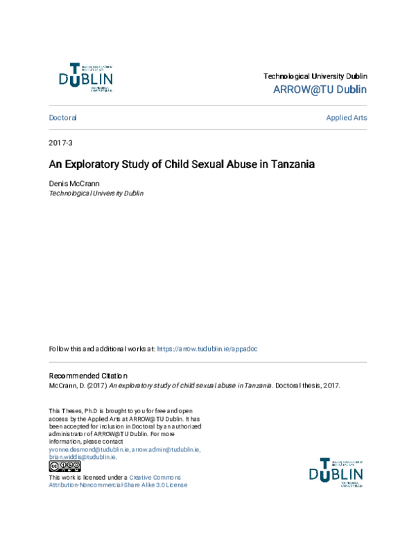 (PDF) An Exploratory Study of Child Sexual Abuse in Tanzania An ...
