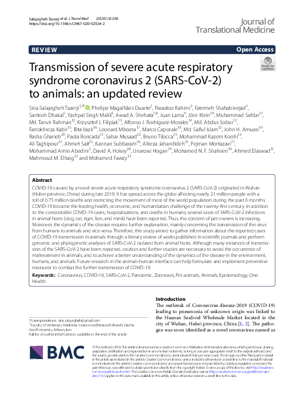 (PDF) Transmission of severe acute respiratory syndrome coronavirus 2 ...