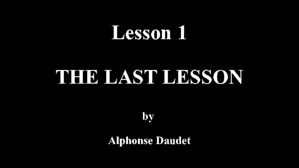 Lesson 1 The Last Lesson Part 2
