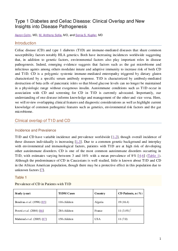 (PDF) [Study of celiac disease in adults with type 1 diabetes mellitus]