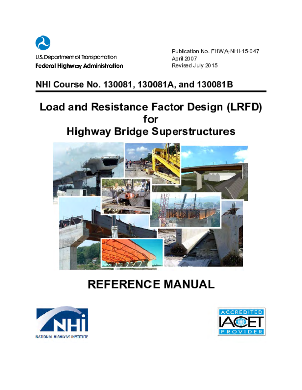 (PDF) Load and Resistance Factor Design (LRFD) for Highway Bridge