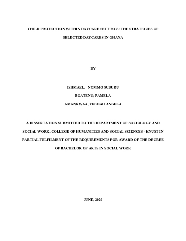 (DOC) CHILD PROTECTION WITHIN DAYCARE SETTINGS: THE STRATEGIES OF ...