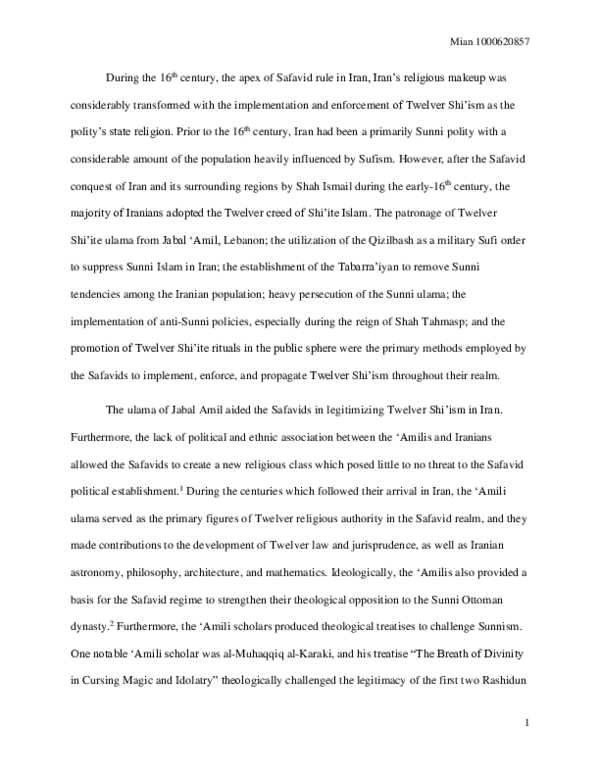 Pdf Nmc348y1 Twelver Shiism And The Safavids Pdf Nmc348y1 Twelver Shiism And The Safavids