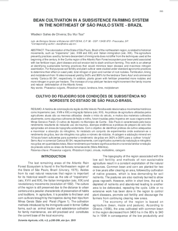 (PDF) Bean cultivation in a subsistence farming system in the northeast ...