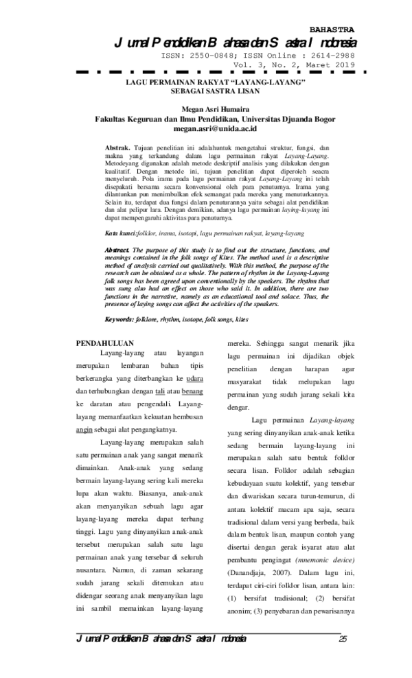 (PDF) Jurnal Pendidikan Bahasa dan Sastra Indonesia