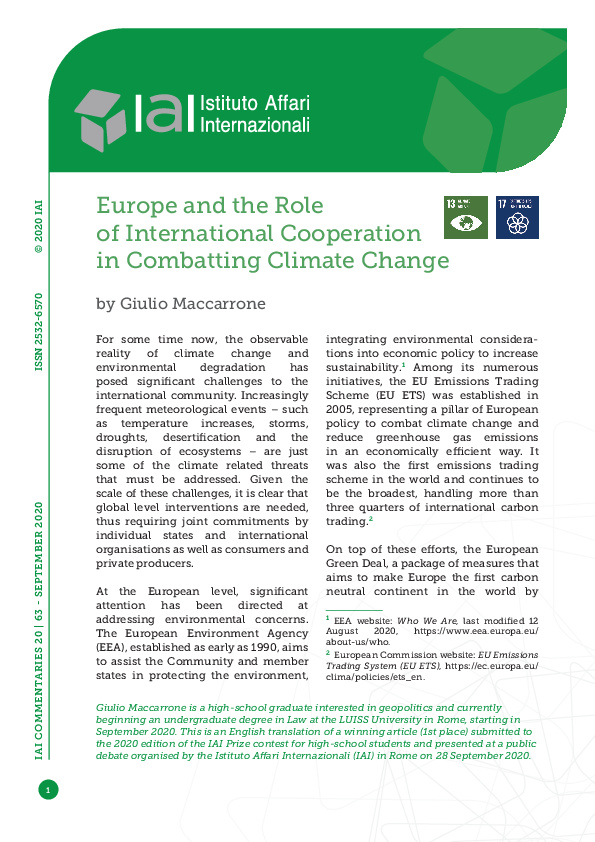(PDF) Europe and the Role of International Cooperation in Combatting ...