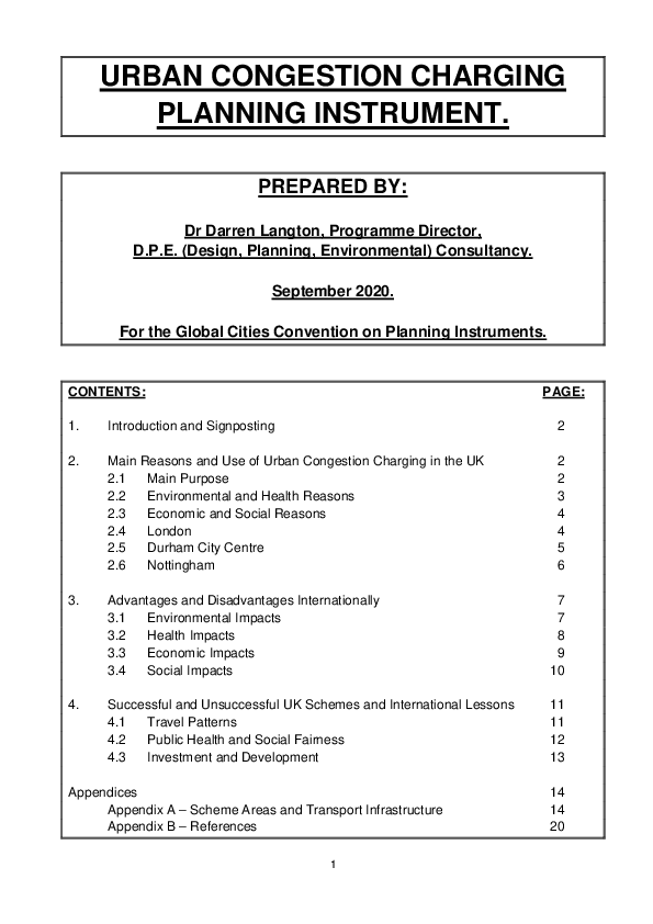 Congestion charging essay 05 picture