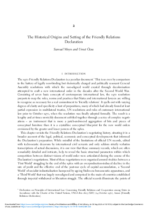 (PDF) &quot;The Historical Origins and Setting of the Friendly