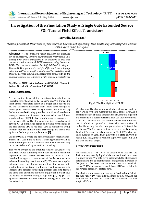(PDF) IRJET- Investigation of the Simulation Study of Single Gate ...
