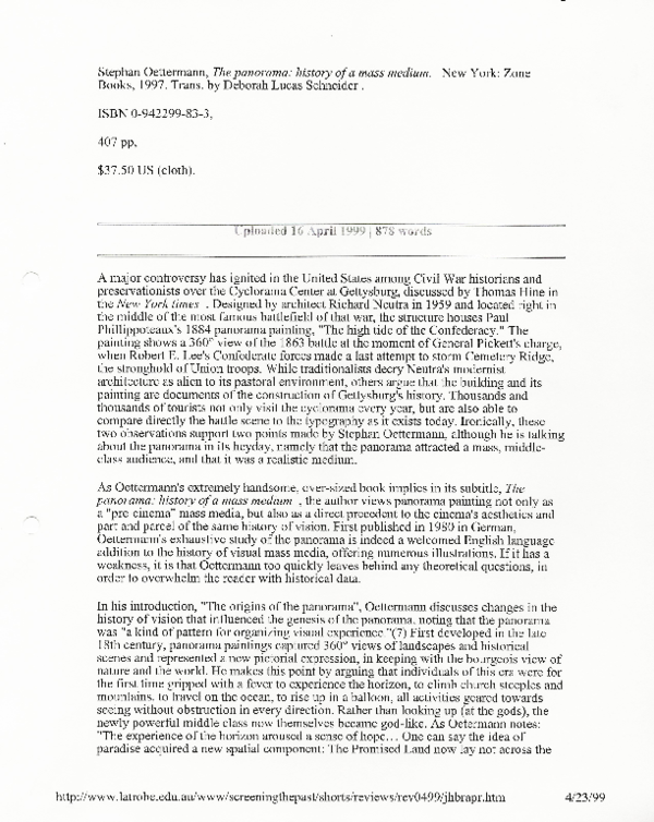 The Panorama　History of a Mass Medium The Panorama – History of a Mass Medium | Amazon.com.br