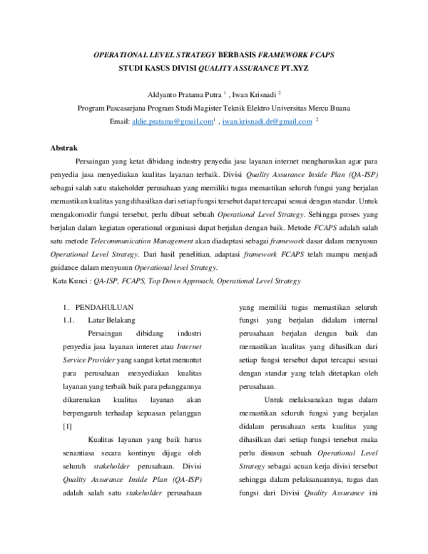 Quality Assurance Research Papers Academia Edu