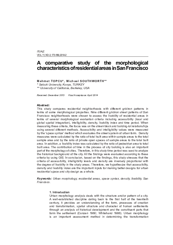 (PDF) A comparative study of the morphological characteristics of ...