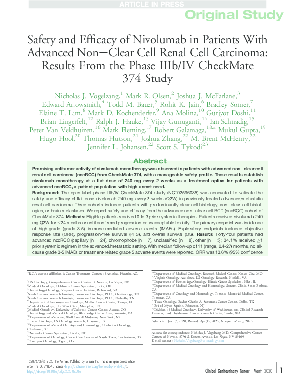 (PDF) Safety and Efficacy of Nivolumab in Patients With Advanced ...