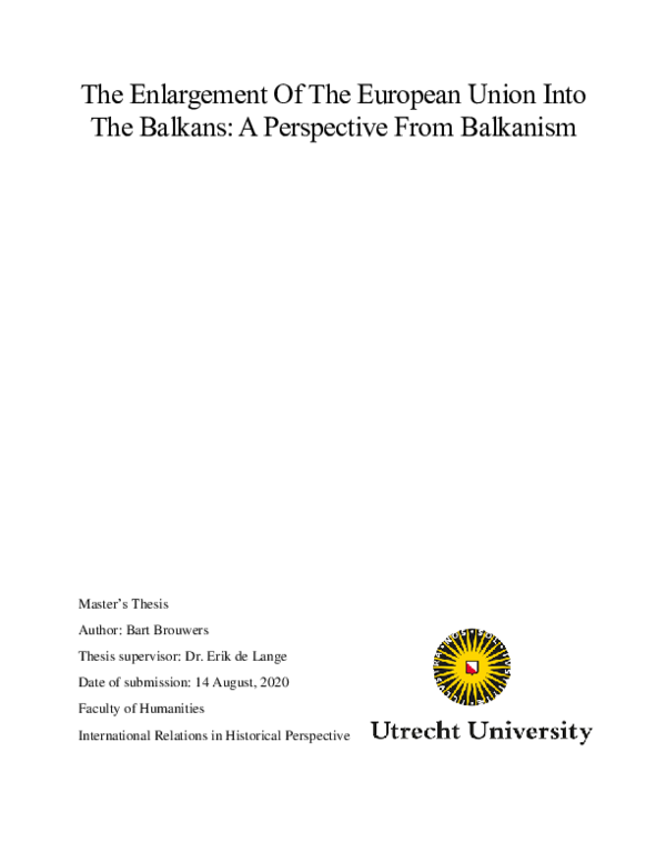 (PDF) The Enlargement Of The European Union Into The Balkans: A ...