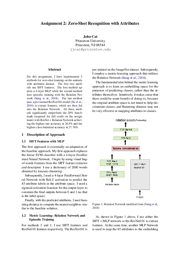 (PDF) Zero-Shot Recognition with Attributes