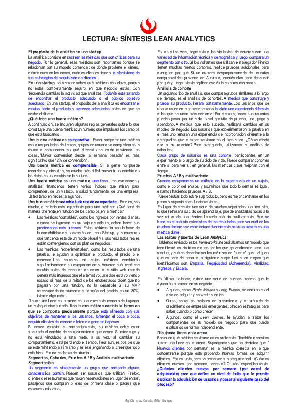 (PDF) LECTURA: SÍNTESIS LEAN ANALYTICS