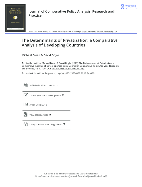 (PDF) Comparative Analysis of Developing Countries