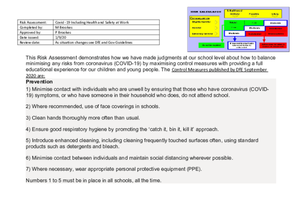 (DOC) EJS Risk Assess HS Covid 2020Sept