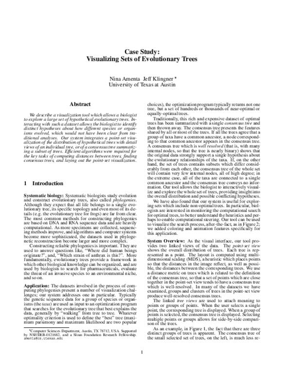 (PDF) Case study: visualizing sets of evolutionary trees
