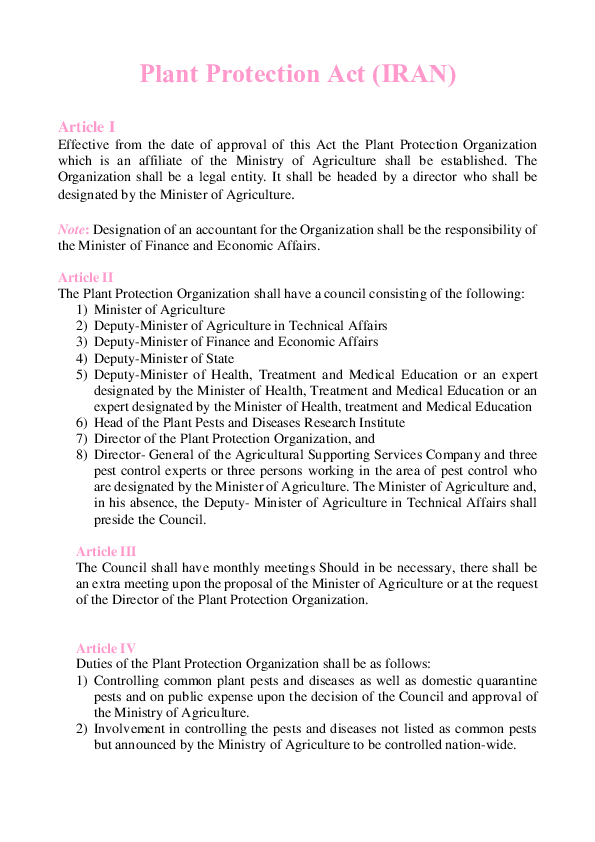 (PDF) Plant Protection Act (IRAN Reza Abbasi Academia.edu