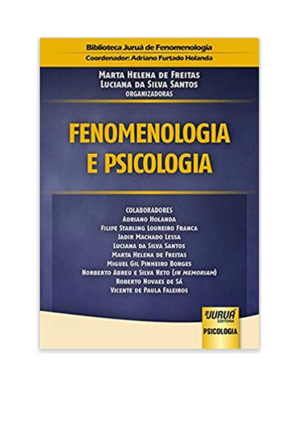 (PDF) Fenomenologia e Psicologia
