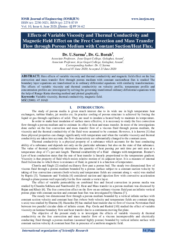 (PDF) Effects of variable viscosity and thermal conductivity and ...