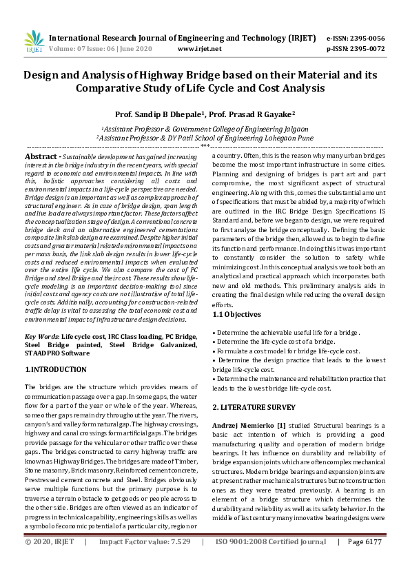 (PDF) Design and Analysis of Highway Bridge based on their Material and ...