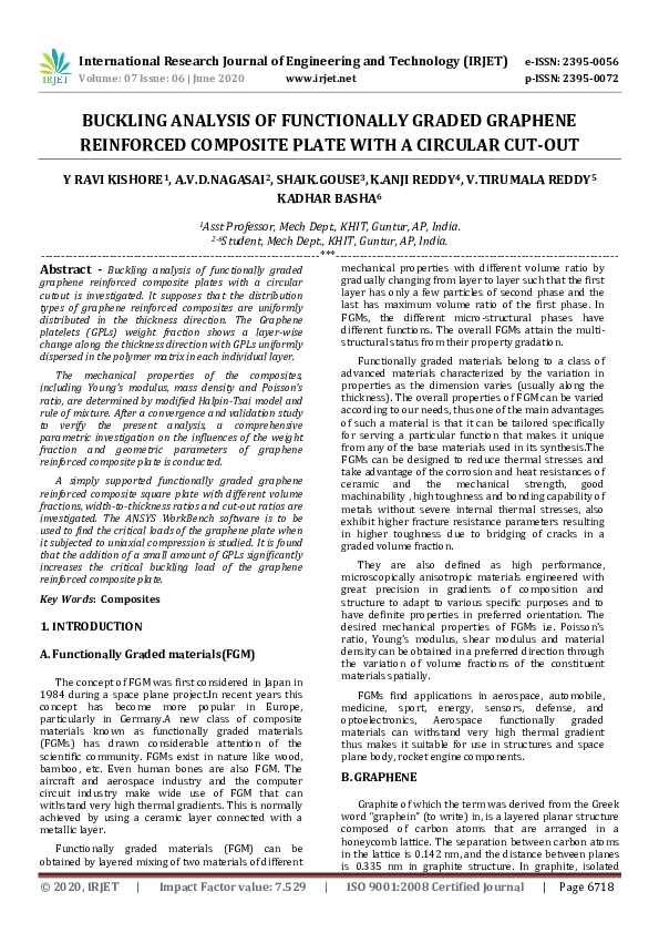 (PDF) IRJET- BUCKLING ANALYSIS OF FUNCTIONALLY GRADED GRAPHENE ...