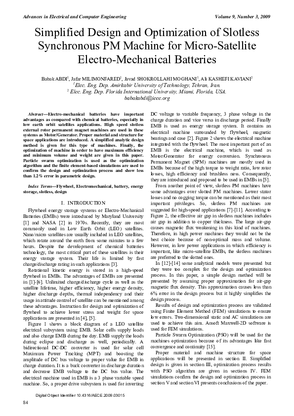 (PDF) Simplified Design and Optimization of Slotless Synchronous PM ...