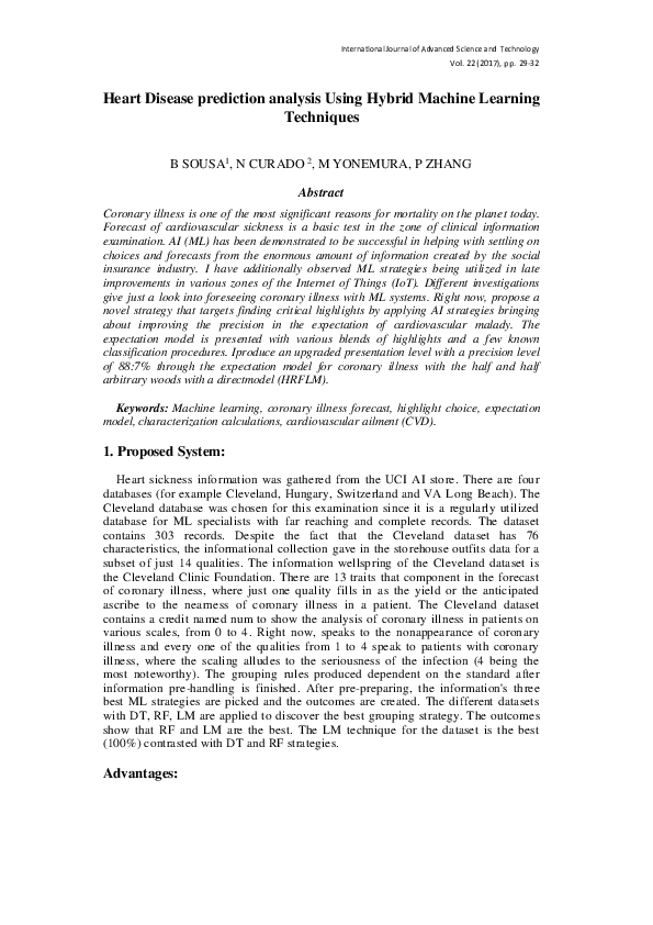 (PDF) Heart Disease prediction analysis Using Hybrid Machine Learning ...