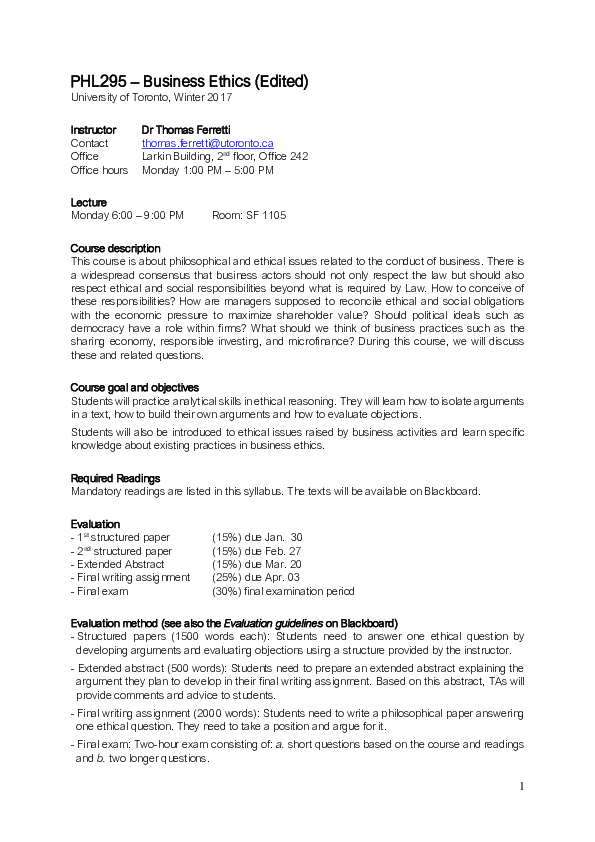 Philosophy minor uoft picture