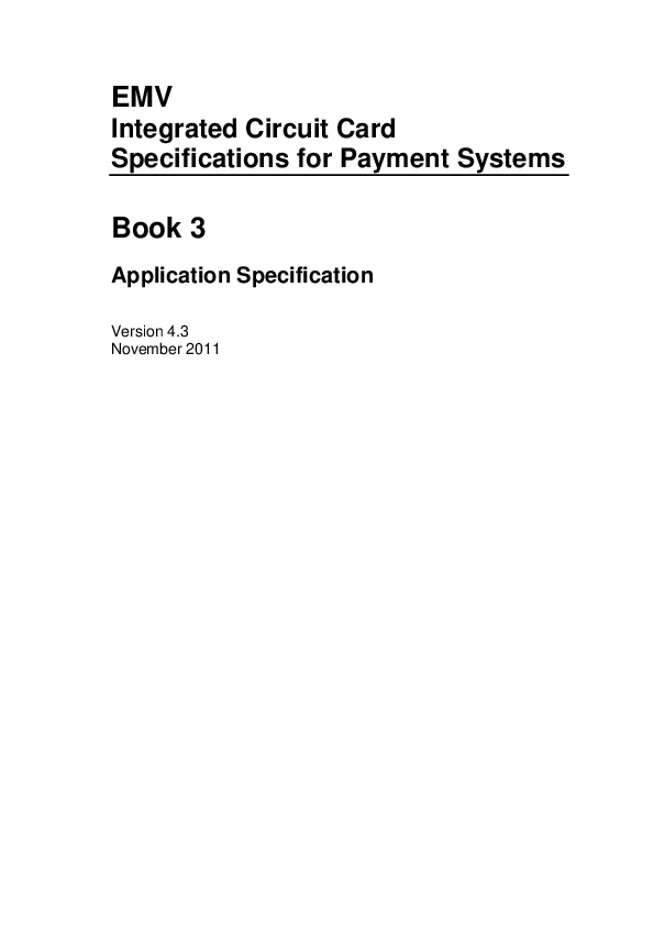(PDF) EMV Integrated Circuit Card Specifications for Payment Systems