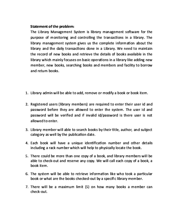 (DOC) Statement of the problem