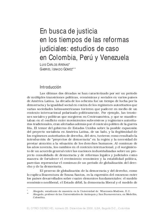 (PDF) En Busca de Justicia en Tiempos de Reformas Judiciales: Estudios ...