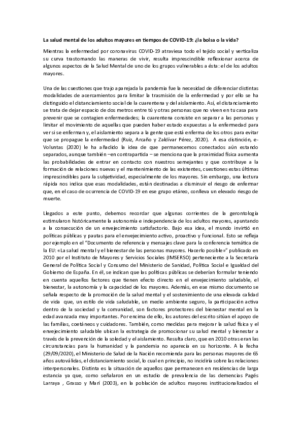 (DOC) La salud mental de los adultos mayores en tiempos de COVID 19