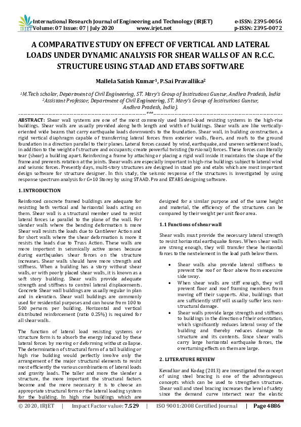 (PDF) IRJET- A COMPARATIVE STUDY ON EFFECT OF VERTICAL AND LATERAL ...