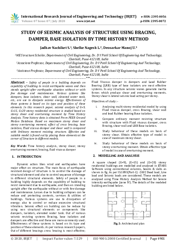 (PDF) IRJET- STUDY OF SEISMIC ANALYSIS OF STRUCTURE USING BRACING ...