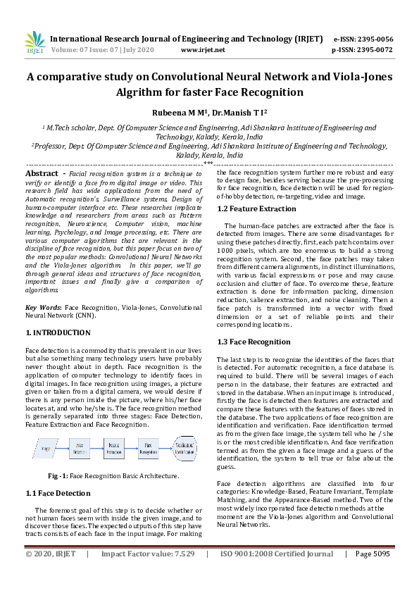 (PDF) IRJET- A comparative study on Convolutional Neural Network and ...