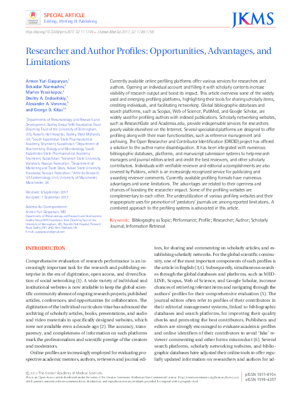 (PDF) Researcher and Author Profiles