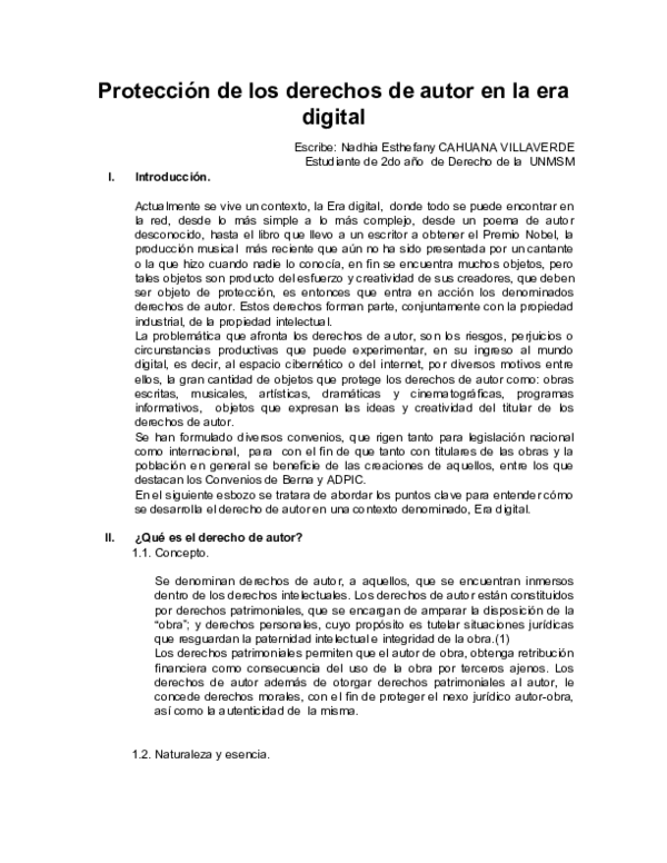 (DOC) PROTECCION DE LOS DERECHOS DE AUTOR EN LA ERA DIGITAL