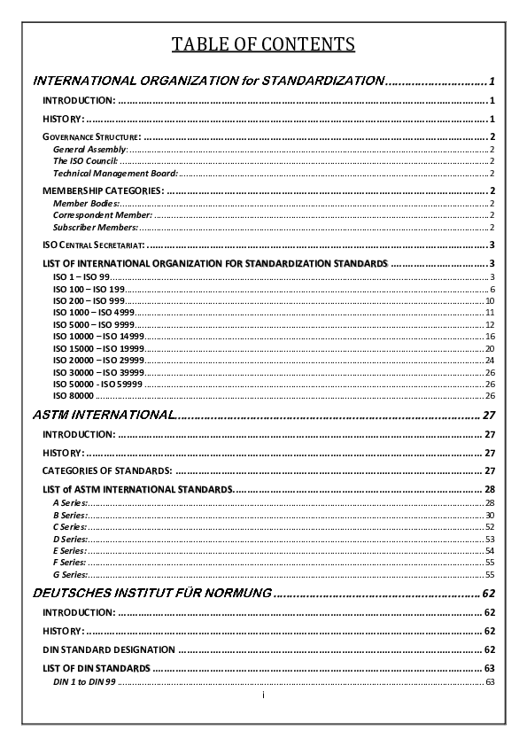 (PDF) L 11, Sample Standards List