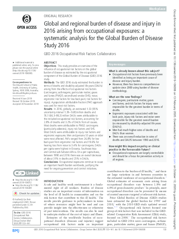 (PDF) Global and regional burden of disease and injury in 2016 arising ...