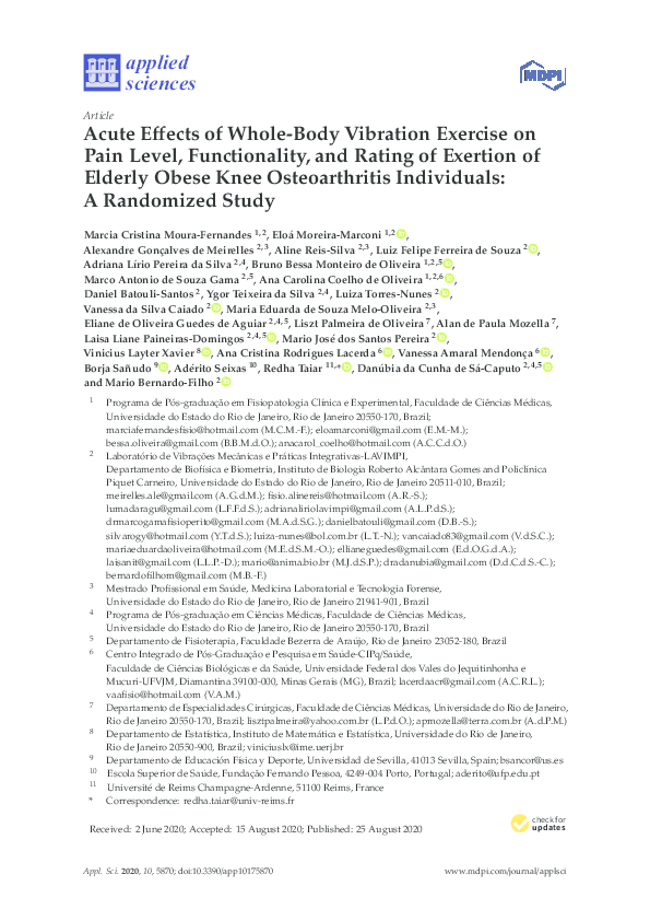 (PDF) Acute Effects of Whole-Body Vibration Exercise on Pain Level ...
