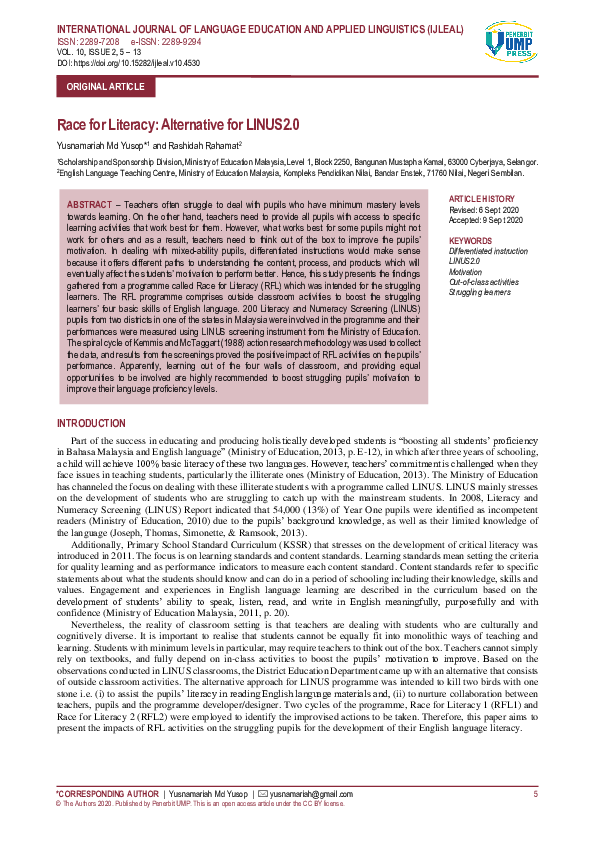 (PDF) INTERNATIONAL JOURNAL OF LANGUAGE EDUCATION AND APPLIED ...