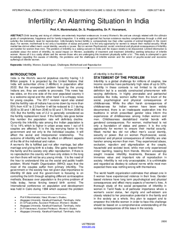 Research articles on infertility treatment image