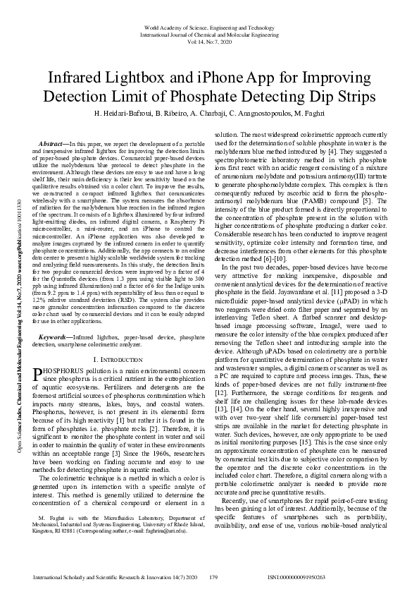 (PDF) Infrared Lightbox and iPhone App for Improving Detection Limit of ...