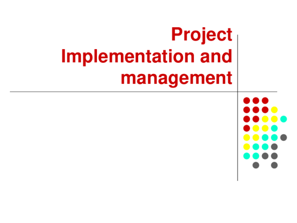 (PDF) Project Implementation and management