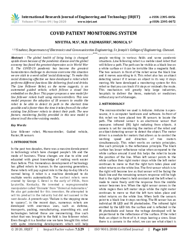 (PDF) IRJET- COVID PATIENT MONITORING SYSTEM | IRJET Journal - Academia.edu